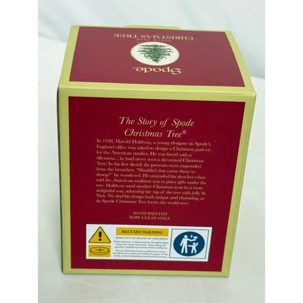 Spode Christmas Tree LED Illuminated Church Ornament - New in Box